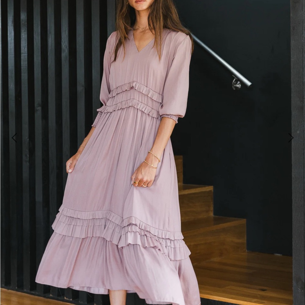 BOHME Willa Ruffle Dress Lavender